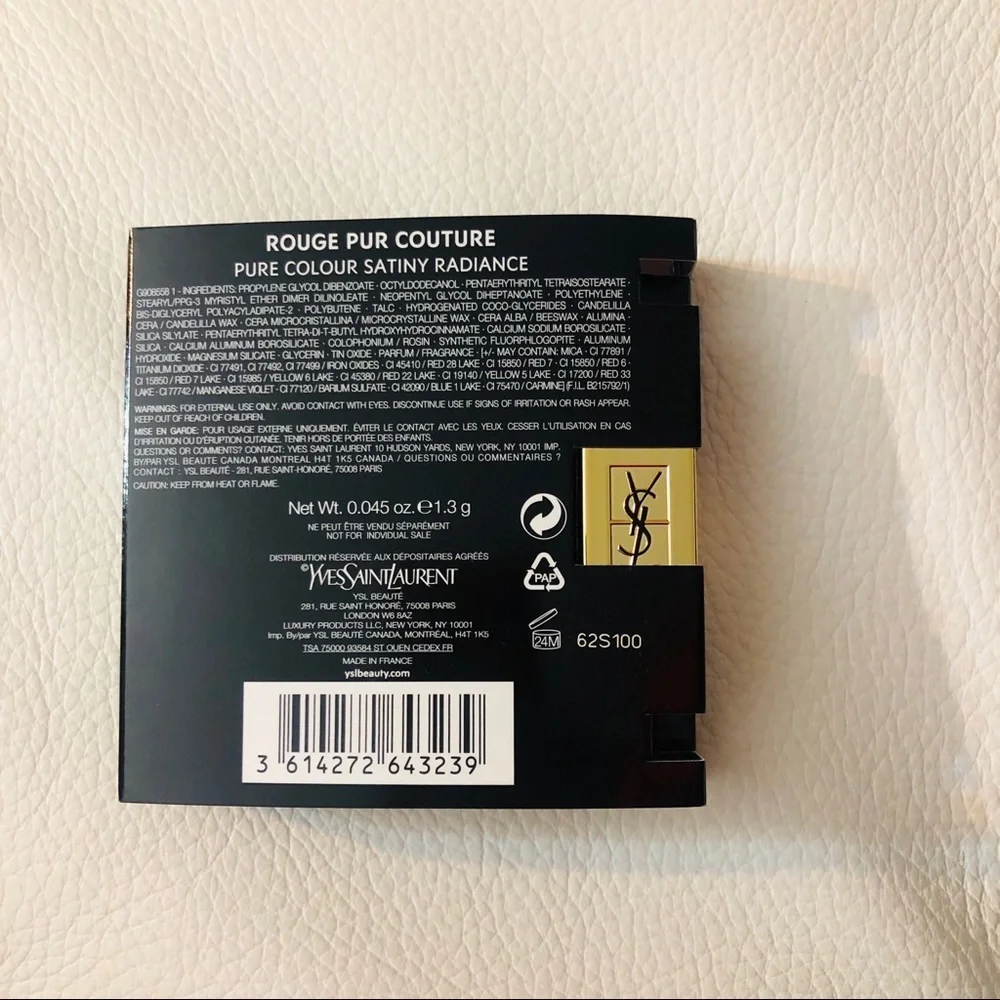 YSL Rouge Pur Couture Red Lipstick Mini Shade 01